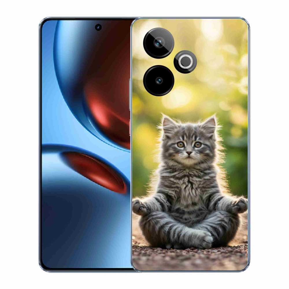 Gélový kryt mmCase na Realme GT7 5G/GT 7T 5G - meditujúce mačiatko