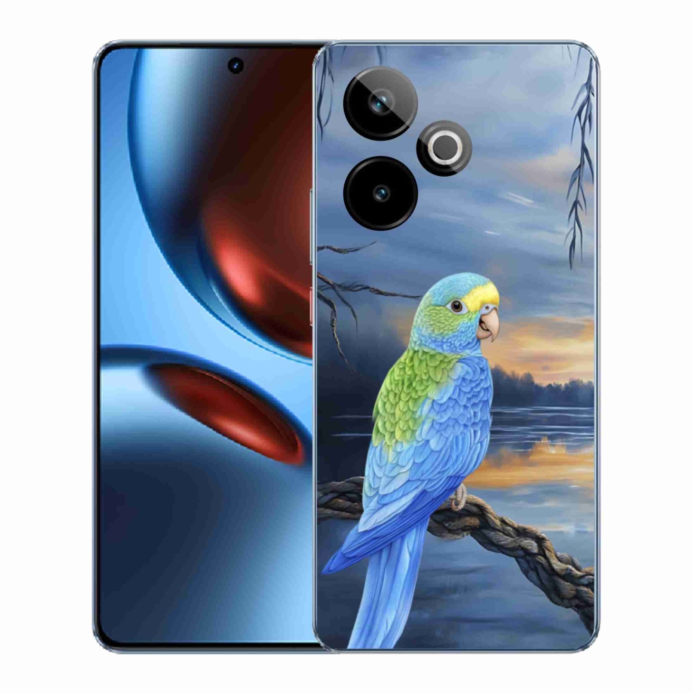 Gélový kryt mmCase na Realme GT7 5G/GT 7T 5G - modrý papagáj