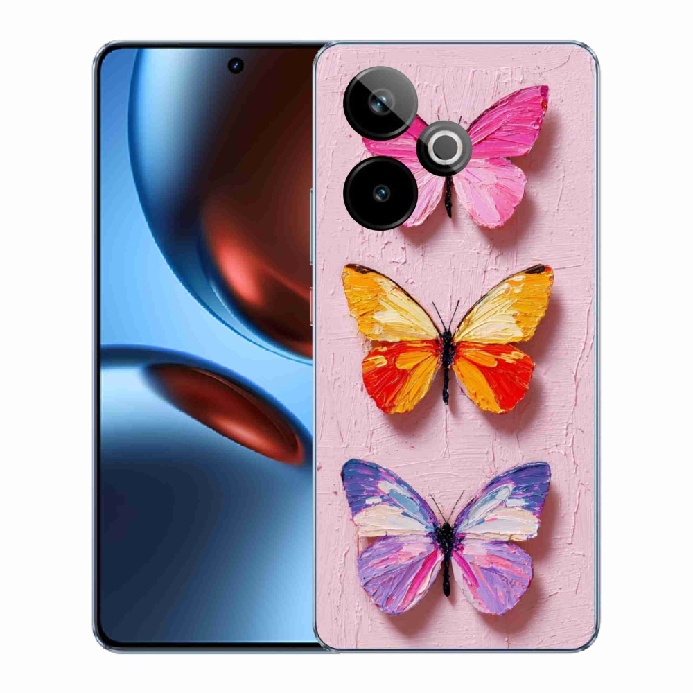 Gélový kryt mmCase na Realme GT7 5G/GT 7T 5G - motýlia trojica