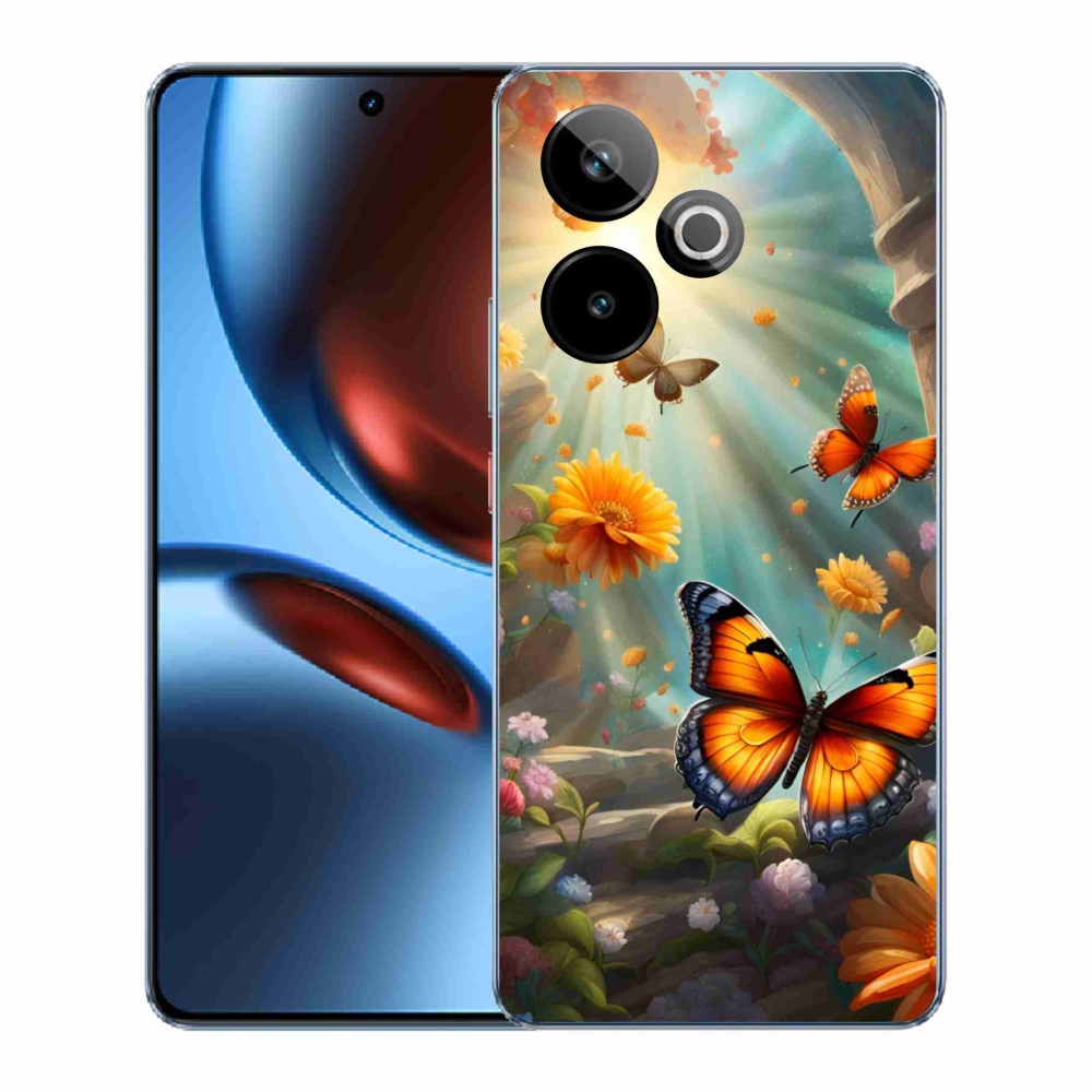 Gélový kryt mmCase na Realme GT7 5G/GT 7T 5G - motýlia záhrada 2
