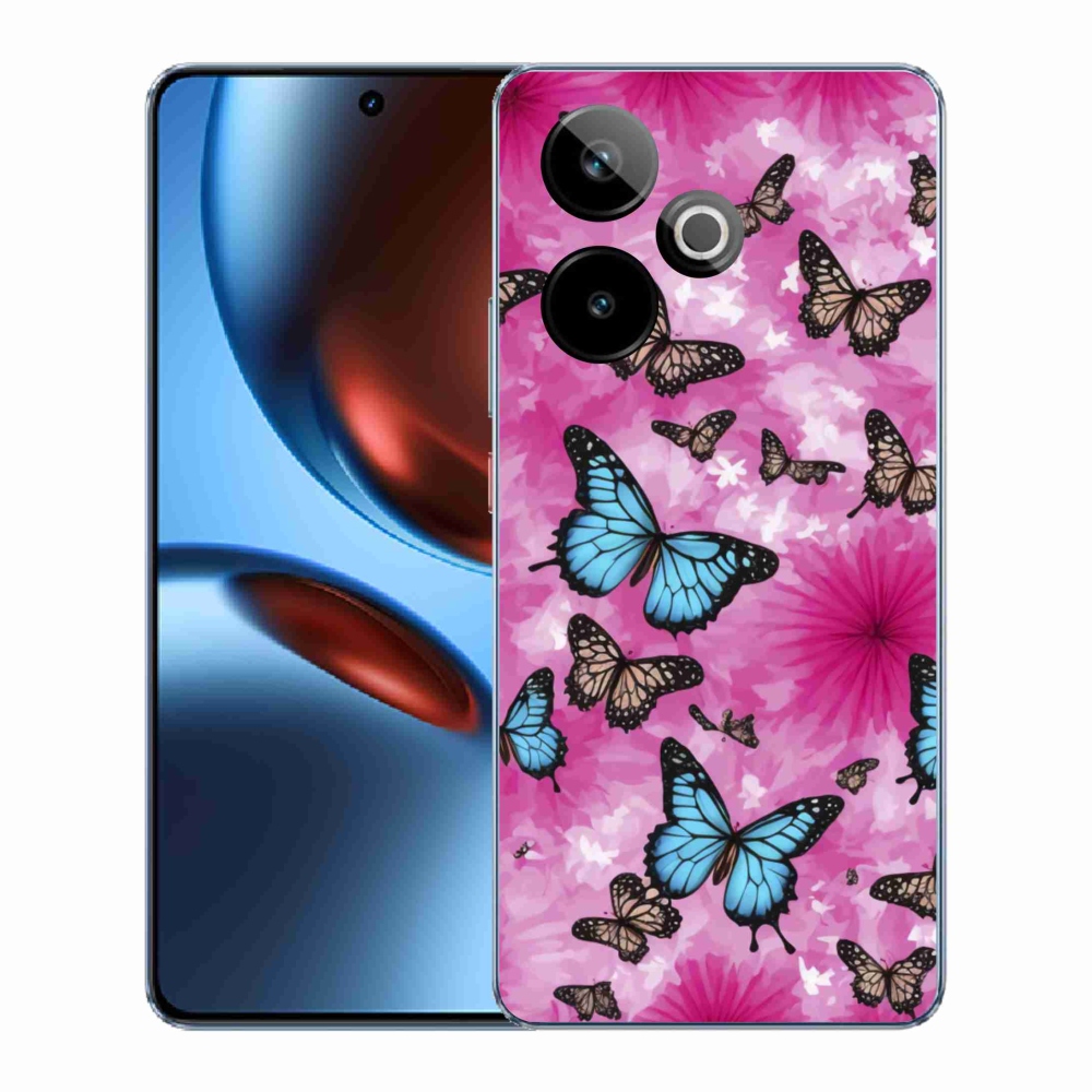 Gélový kryt mmCase na Realme GT7 5G/GT 7T 5G - motýlia záhrada