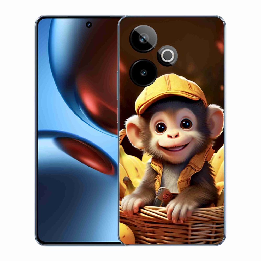 Gélový kryt mmCase na Realme GT7 5G/GT 7T 5G - opice v košíku