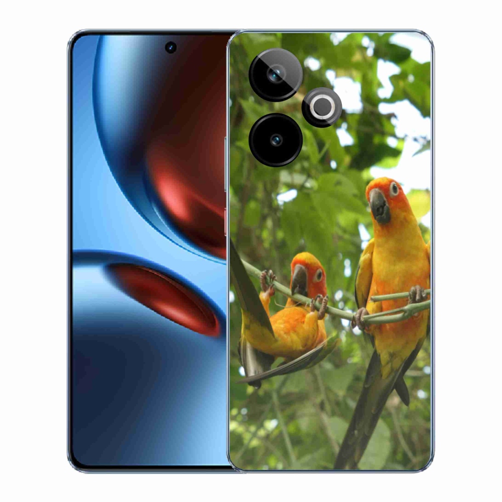Gélový kryt mmCase na Realme GT7 5G/GT 7T 5G - papagáje aratingy