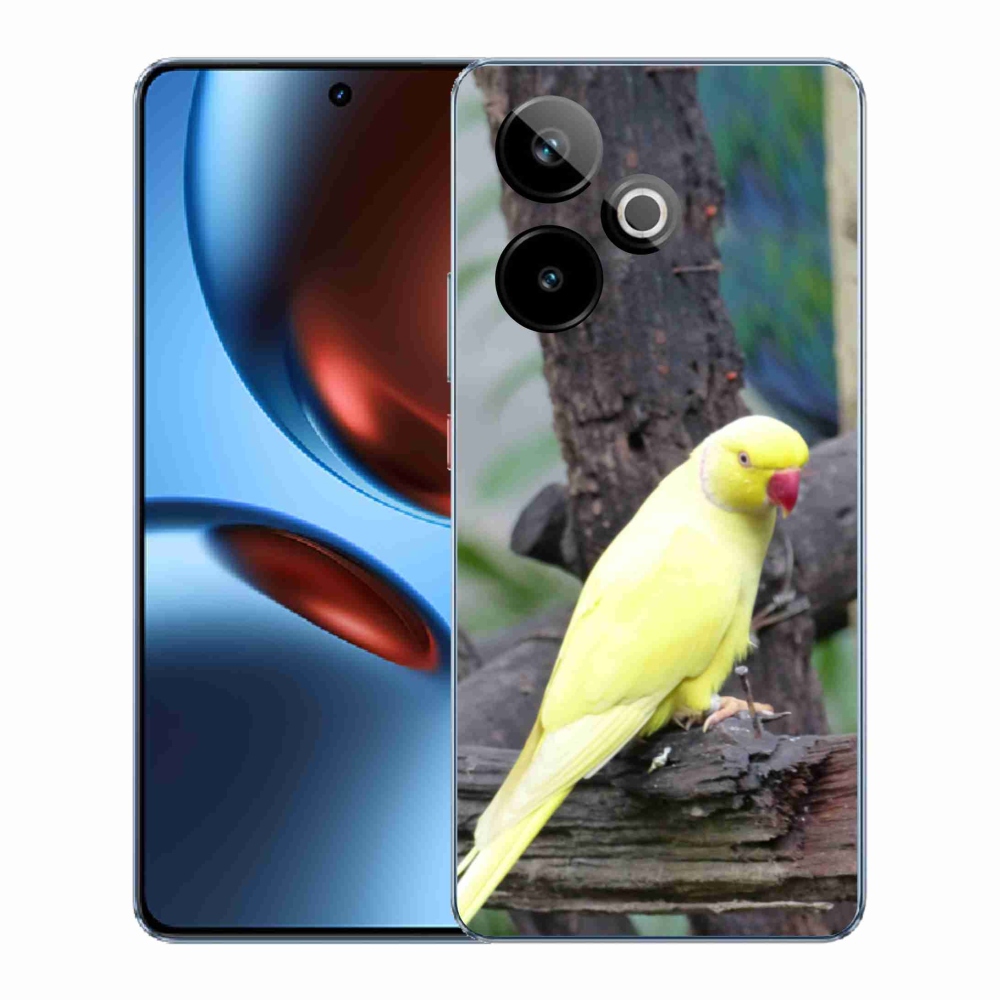 Gélový kryt mmCase na Realme GT7 5G/GT 7T 5G - papagáj alexander žltý