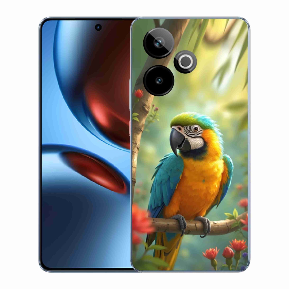 Gélový kryt mmCase na Realme GT7 5G/GT 7T 5G - papagáj ara modrožltá