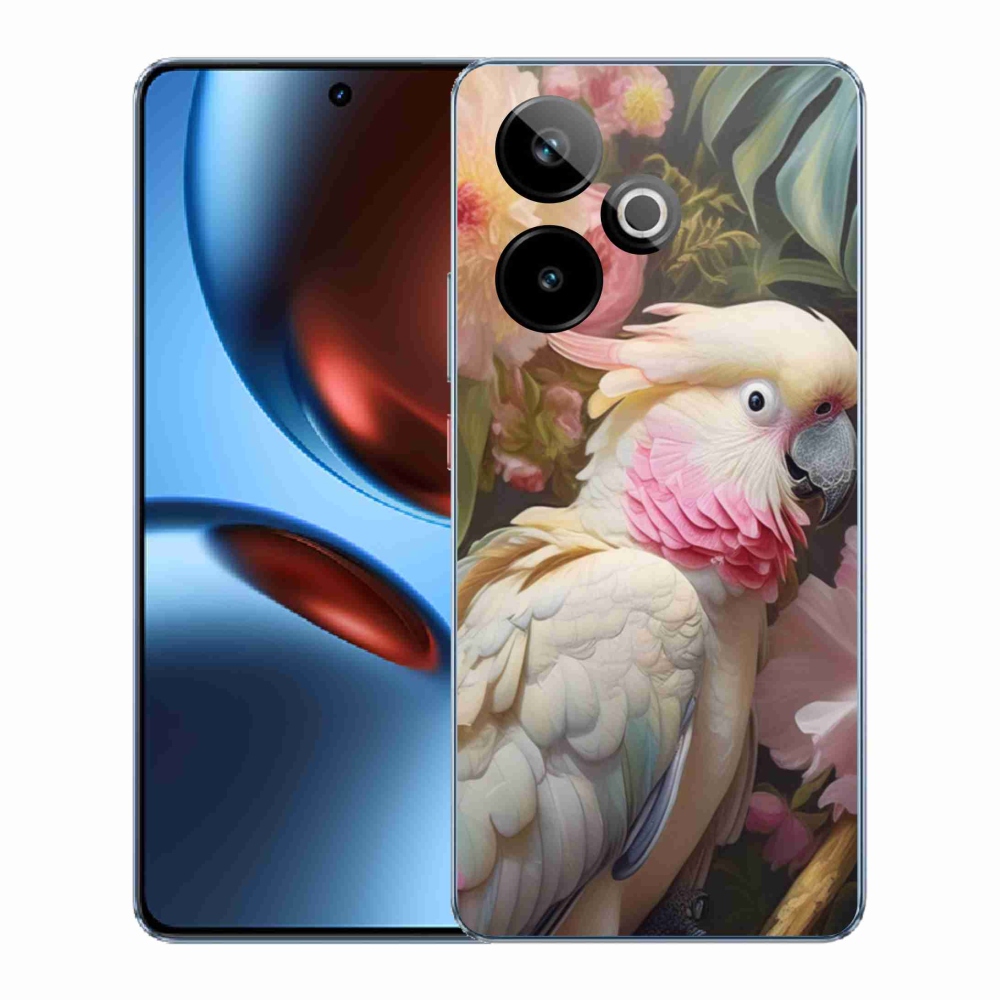 Gélový kryt mmCase na Realme GT7 5G/GT 7T 5G - papagáj kakadu ružový 2