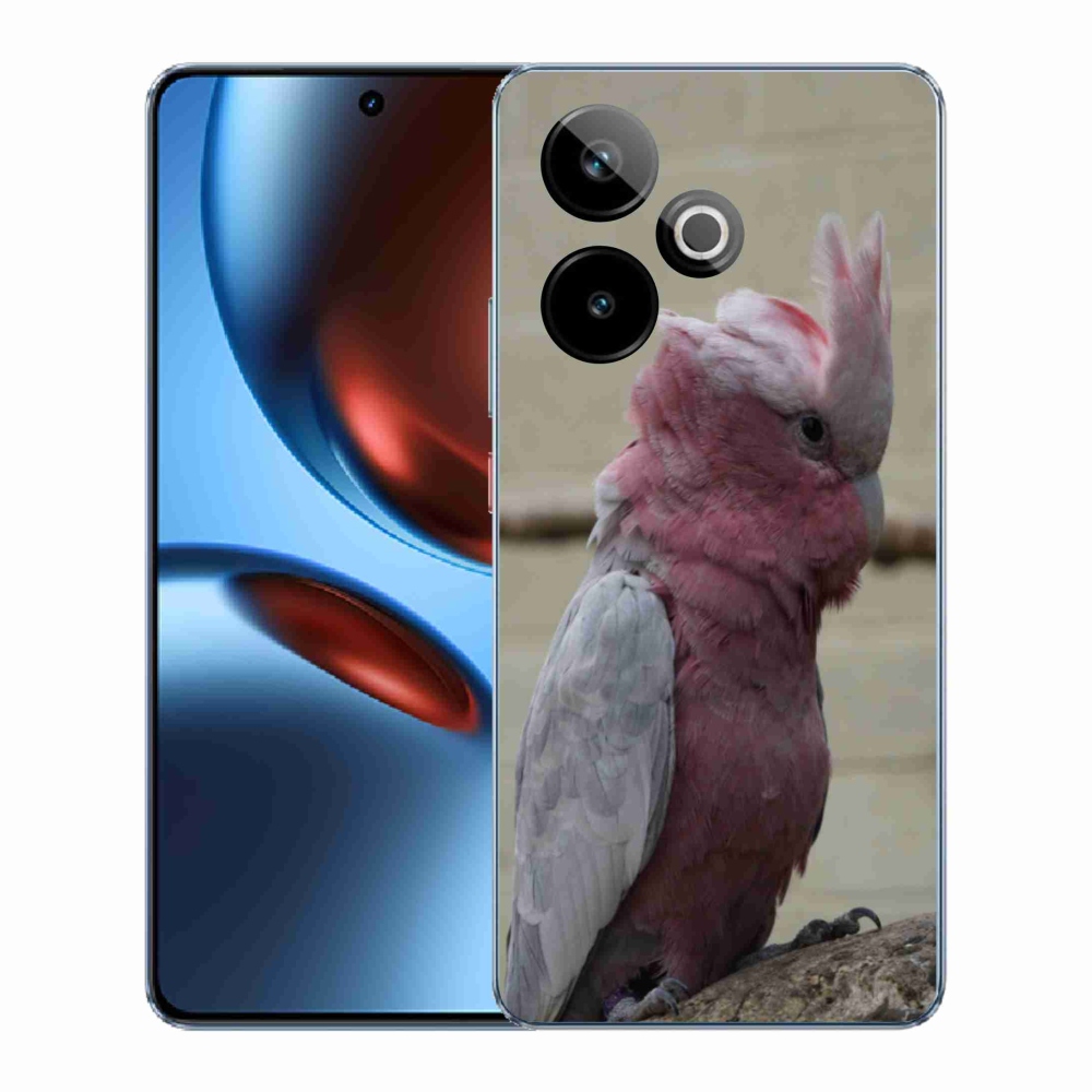 Gélový kryt mmCase na Realme GT7 5G/GT 7T 5G - papagáj kakadu ružový