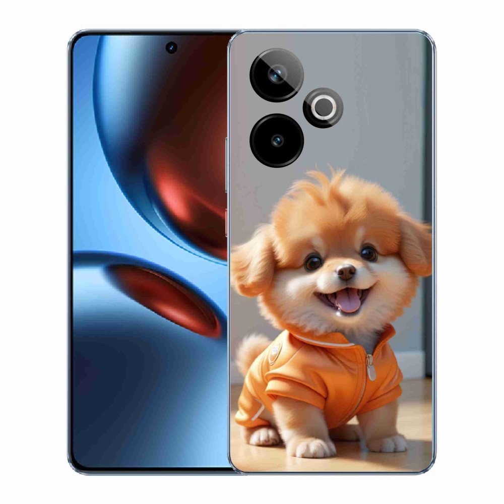 Gélový kryt mmCase na Realme GT7 5G/GT 7T 5G - roztomilý pomeranian v mikine