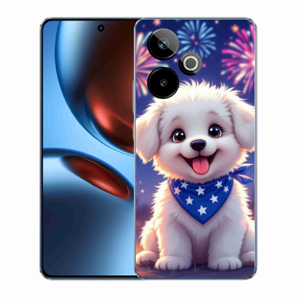 Gélový kryt mmCase na Realme GT7 5G/GT 7T 5G - slávnostné šteňa