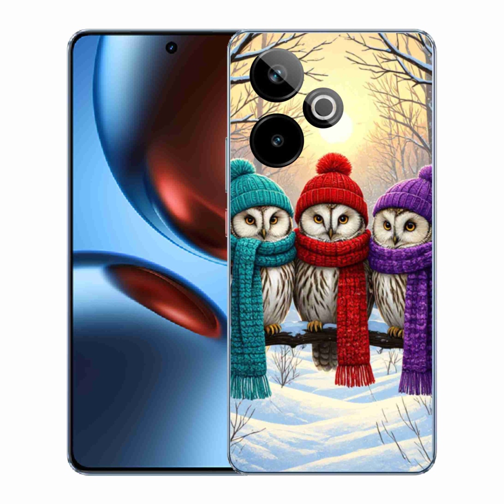 Gélový kryt mmCase na Realme GT7 5G/GT 7T 5G - soví priatelia