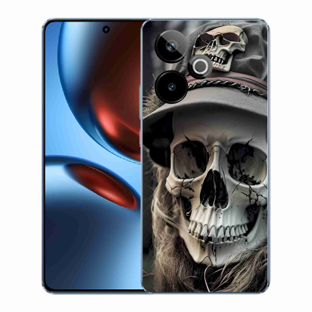 Gélový kryt mm Case na Realme GT7 5G/GT 7T 5G - temná lebka