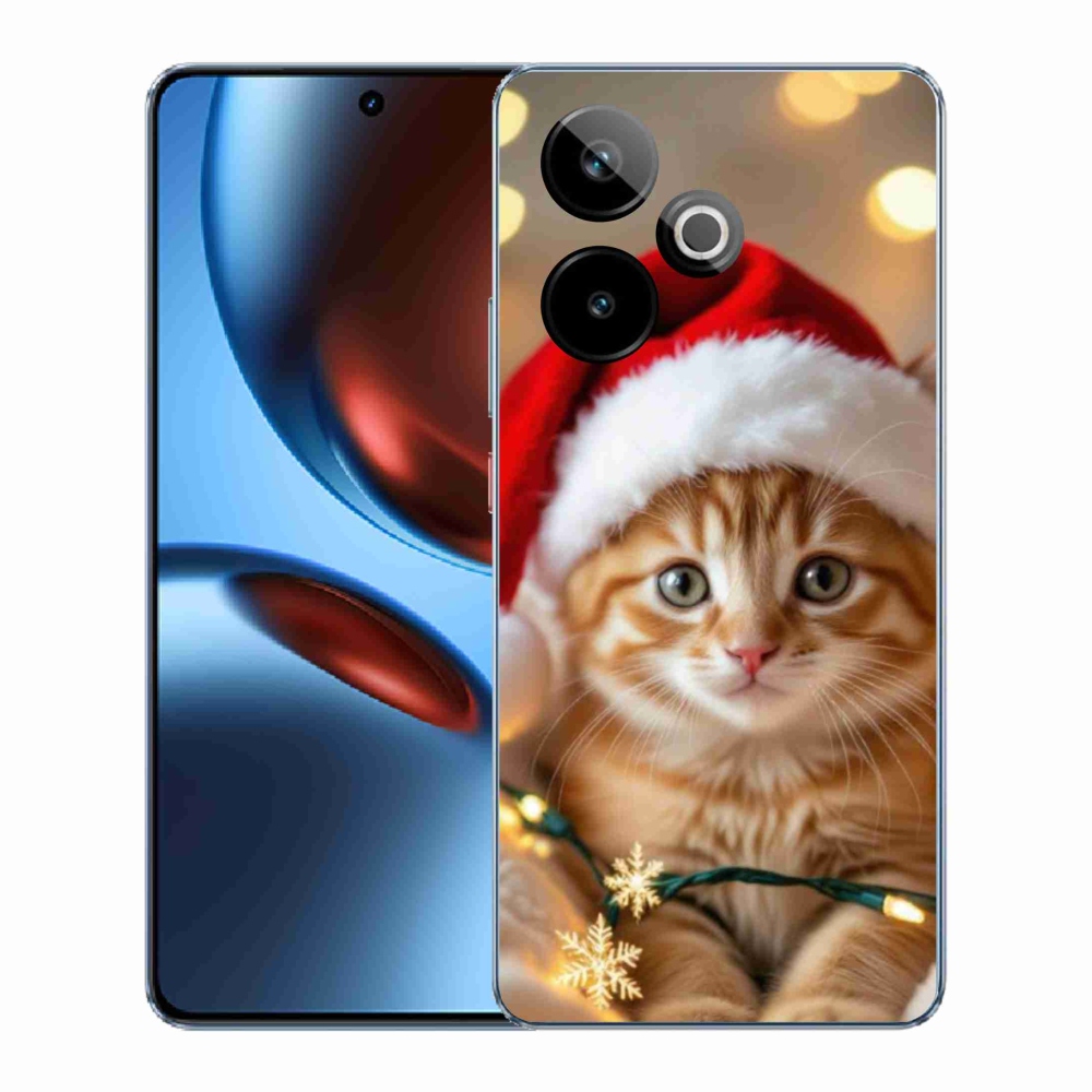 Gélový kryt mmCase na Realme GT7 5G/GT 7T 5G - vianočné mačiatko