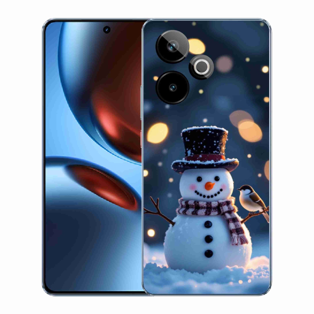 Gélový kryt mmCase na Realme GT7 5G/GT 7T 5G - vianočný snehuliak