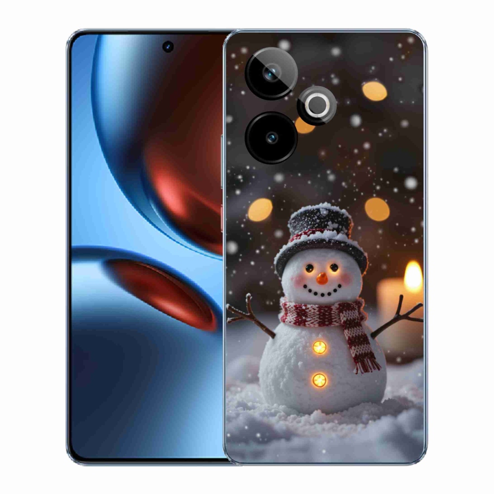 Gélový kryt mmCase na Realme GT7 5G/GT 7T 5G - veselý snehuliak