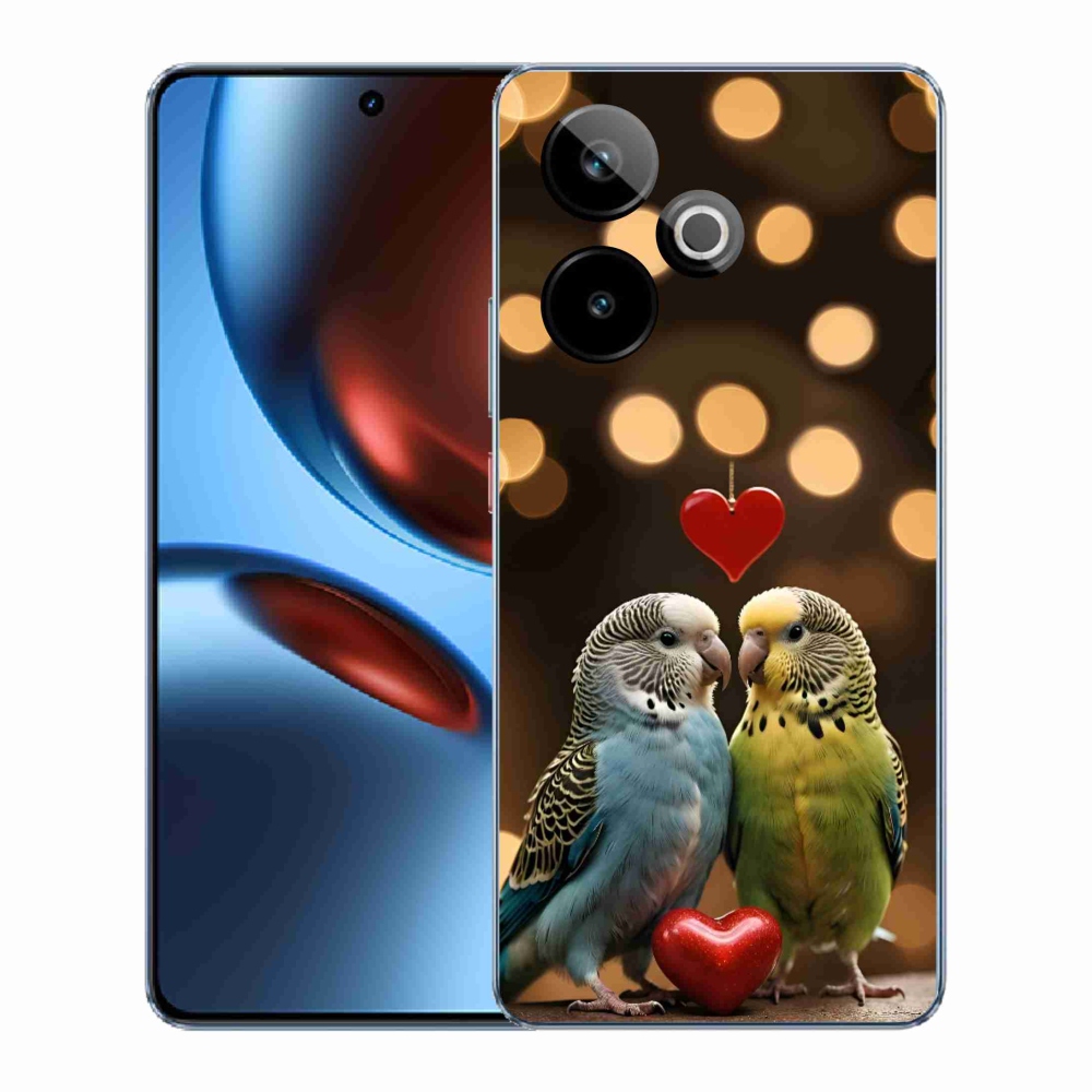 Gélový kryt mmCase na Realme GT7 5G/GT 7T 5G - zamilovaní papagáje