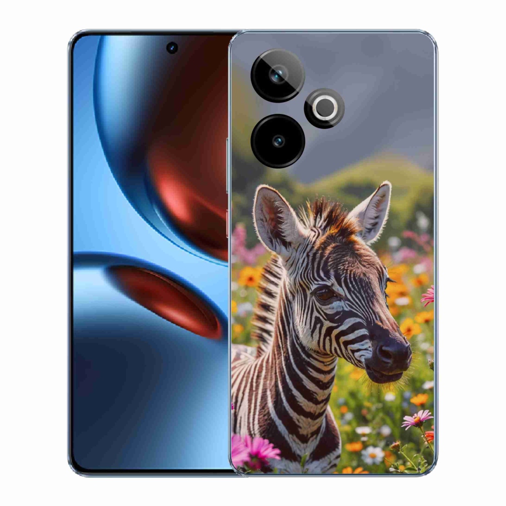 Gélový kryt mmCase na Realme GT7 5G/GT 7T 5G - zebra na lúke