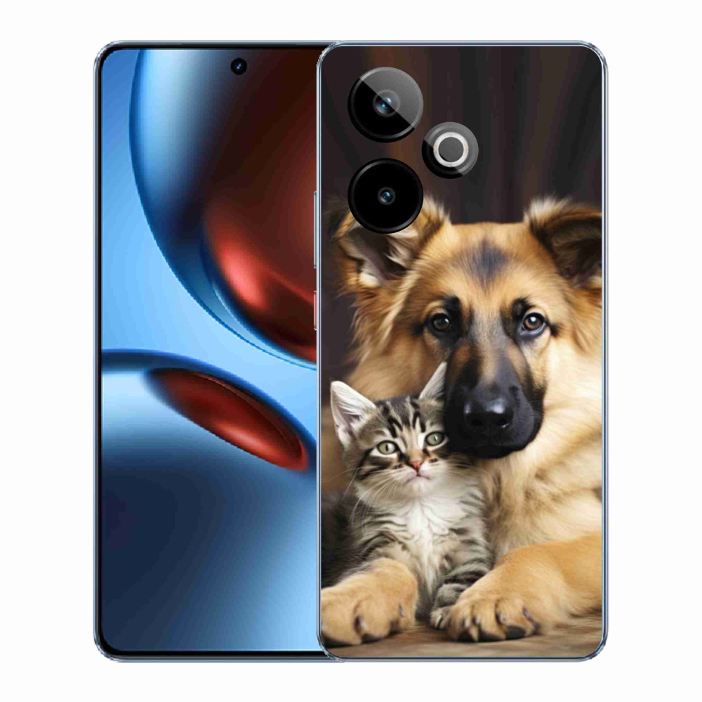 Gélový kryt mmCase na Realme GT7 5G/GT 7T 5G - zvieracie priateľstvo