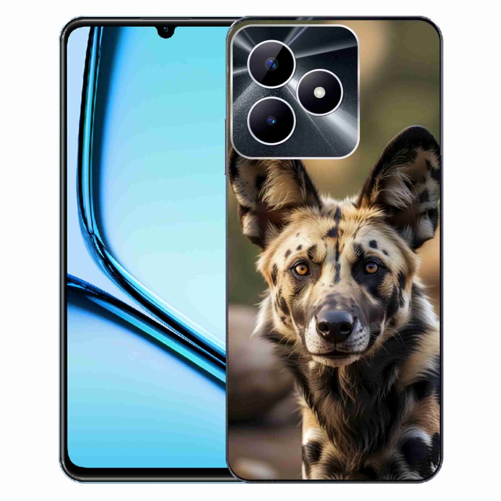 Gélový kryt mmCase na Realme Note 50 - africký divoký pes