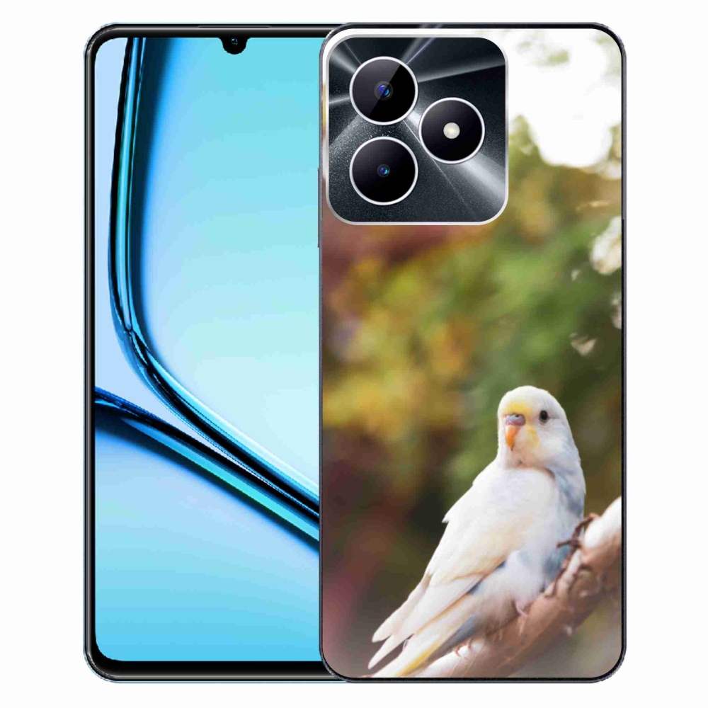 Gélový kryt mmCase na Realme Note 50 - andulka biela
