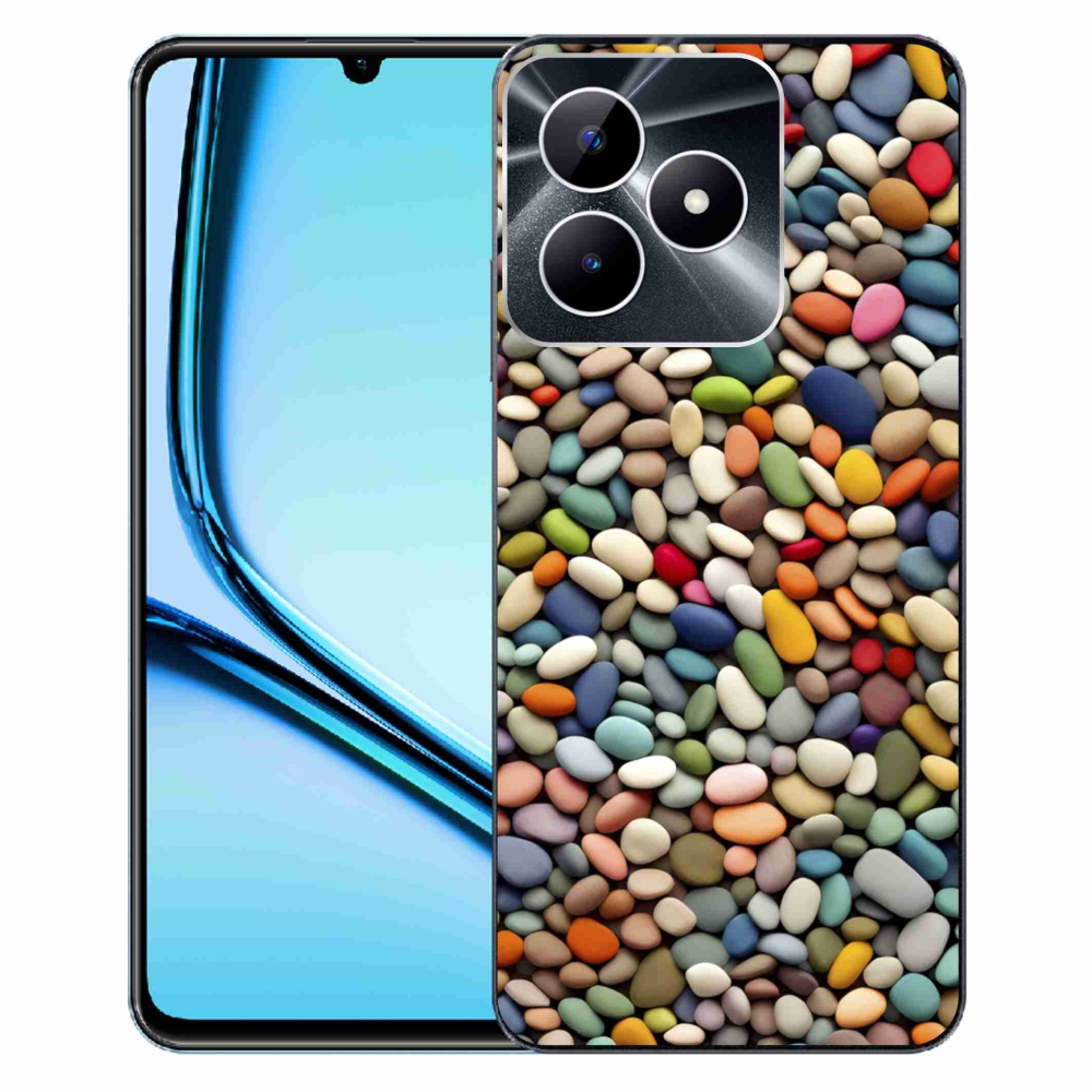 Gélový kryt mmCase na Realme Note 50 - farebné kamienky 2