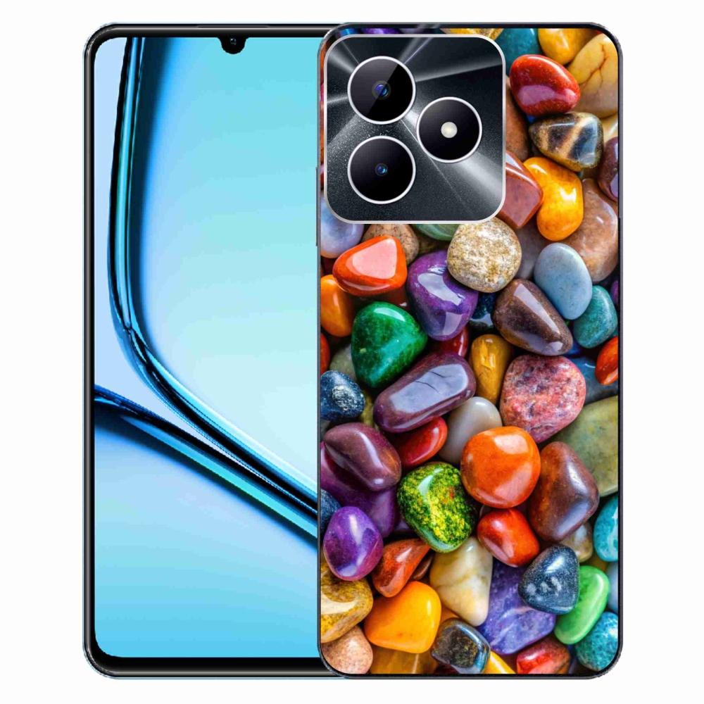 Gélový kryt mmCase na Realme Note 50 - farebné kamienky