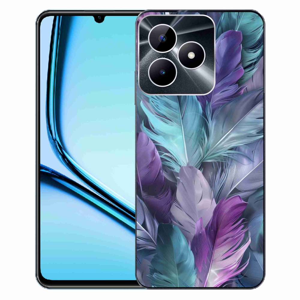 Gélový kryt mmCase na Realme Note 50 - farebné perie 2