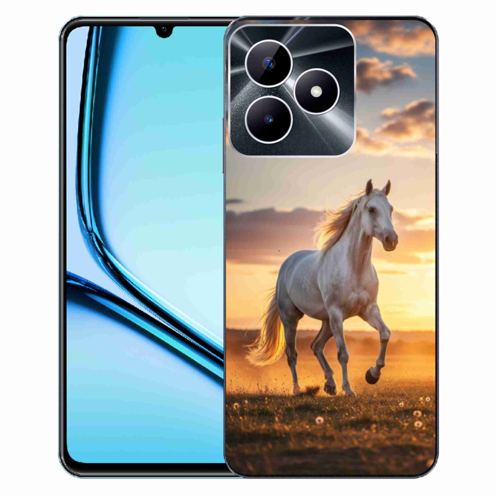 Gélový kryt mmCase na Realme Note 50 - bežiaci biely kôň 2