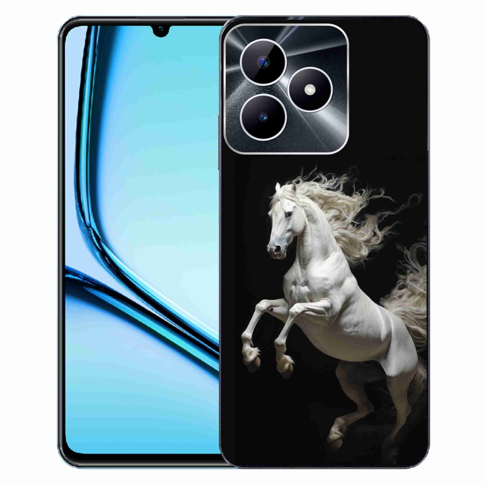 Gélový kryt mmCase na Realme Note 50 - biely kôň 4