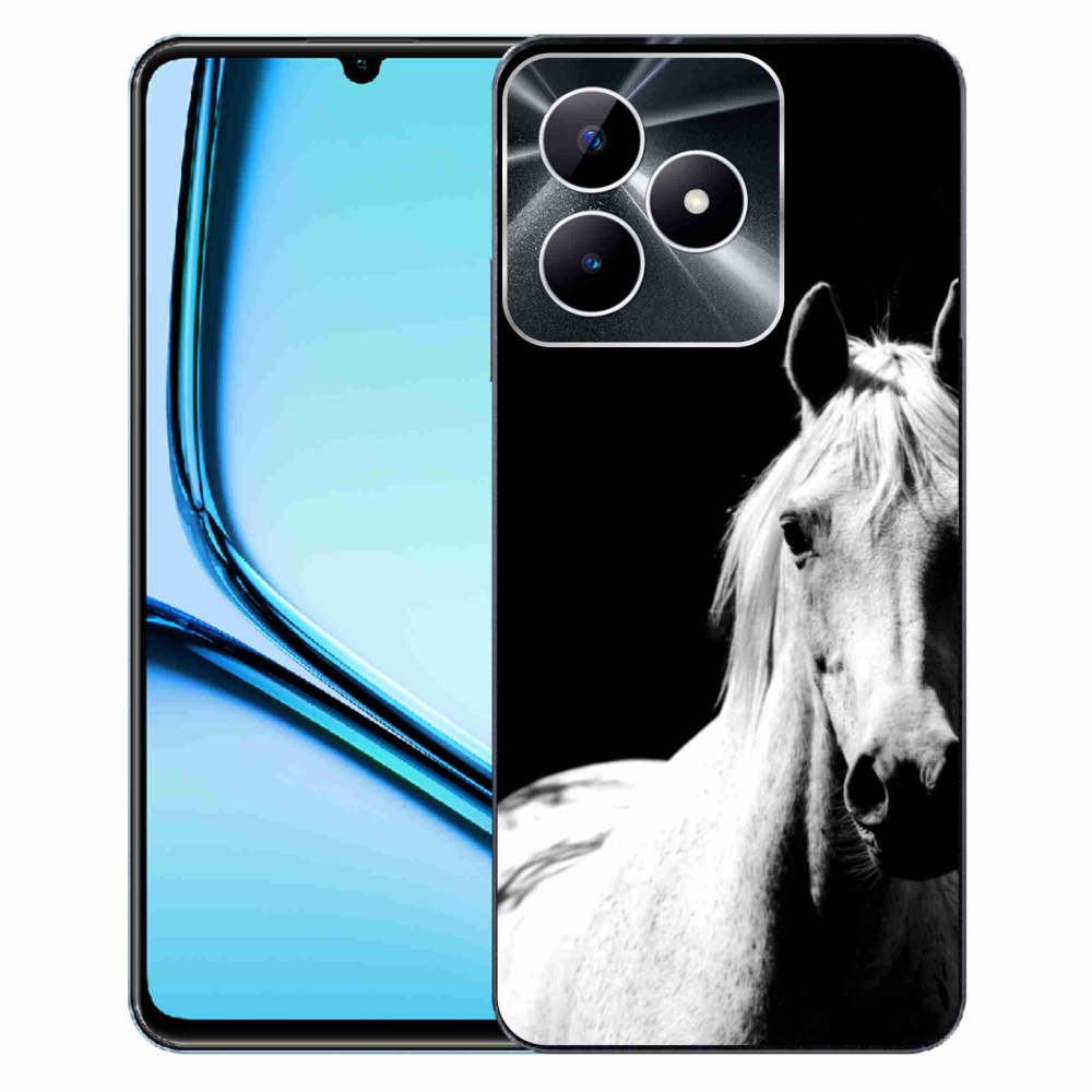 Gélový kryt mmCase na Realme Note 50 - biely kôň 5
