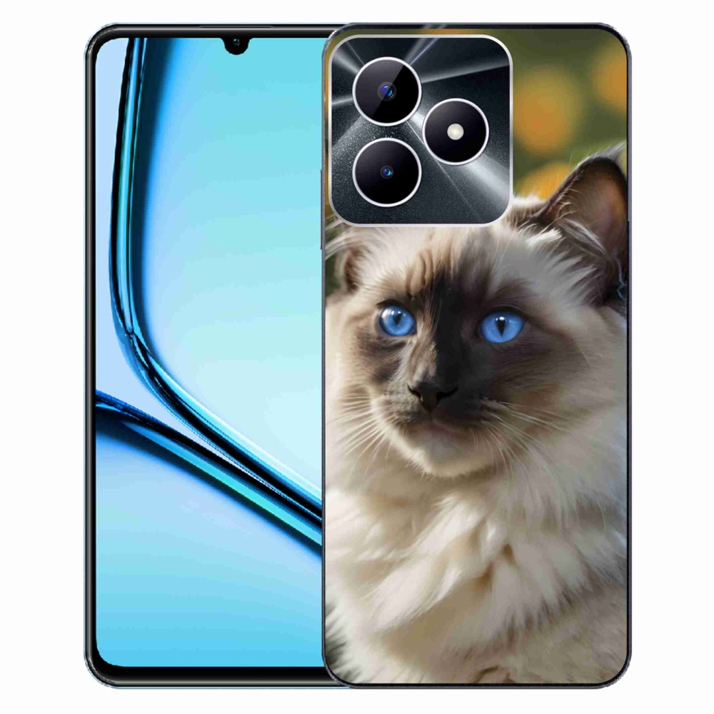 Gélový kryt mmCase na Realme Note 50 - biely ragdoll