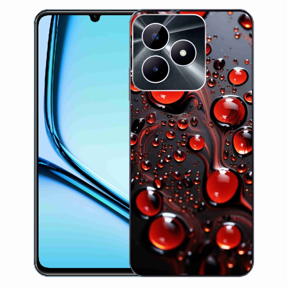 Gélový kryt mmCase na Realme Note 50 - červené kvapky 2