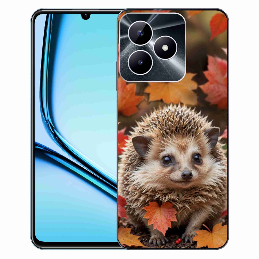 Gélový kryt mmCase na Realme Note 50 - ježko v lístí