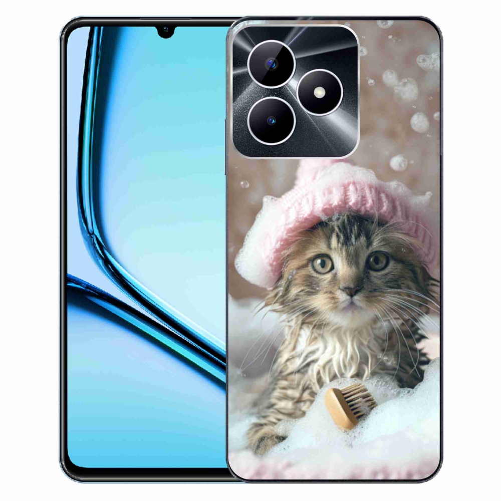 Gélový kryt mmCase na Realme Note 50 - mačiatko a kúpeľ