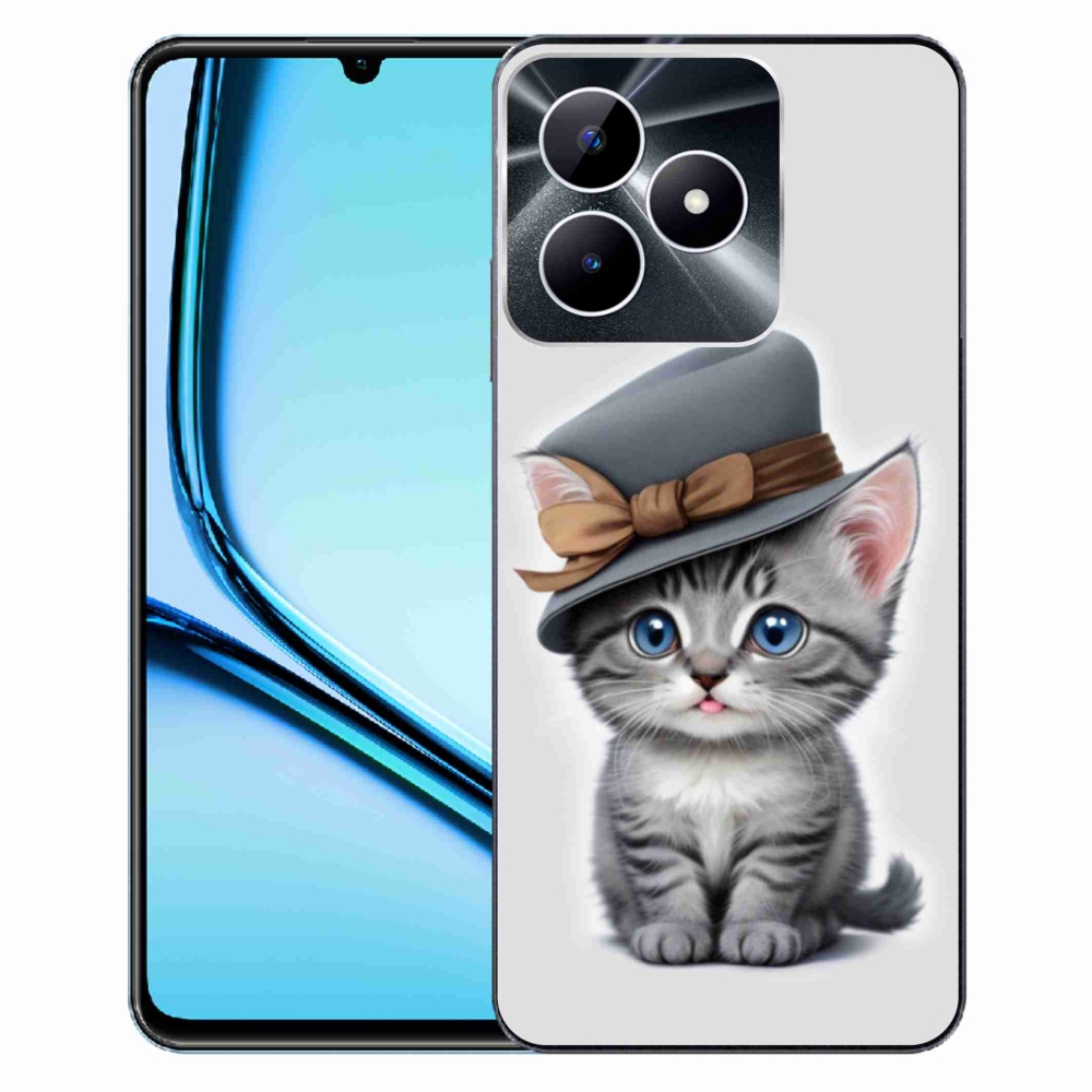 Gélový kryt mmCase na Realme Note 50 - mačiatko s klobúkom