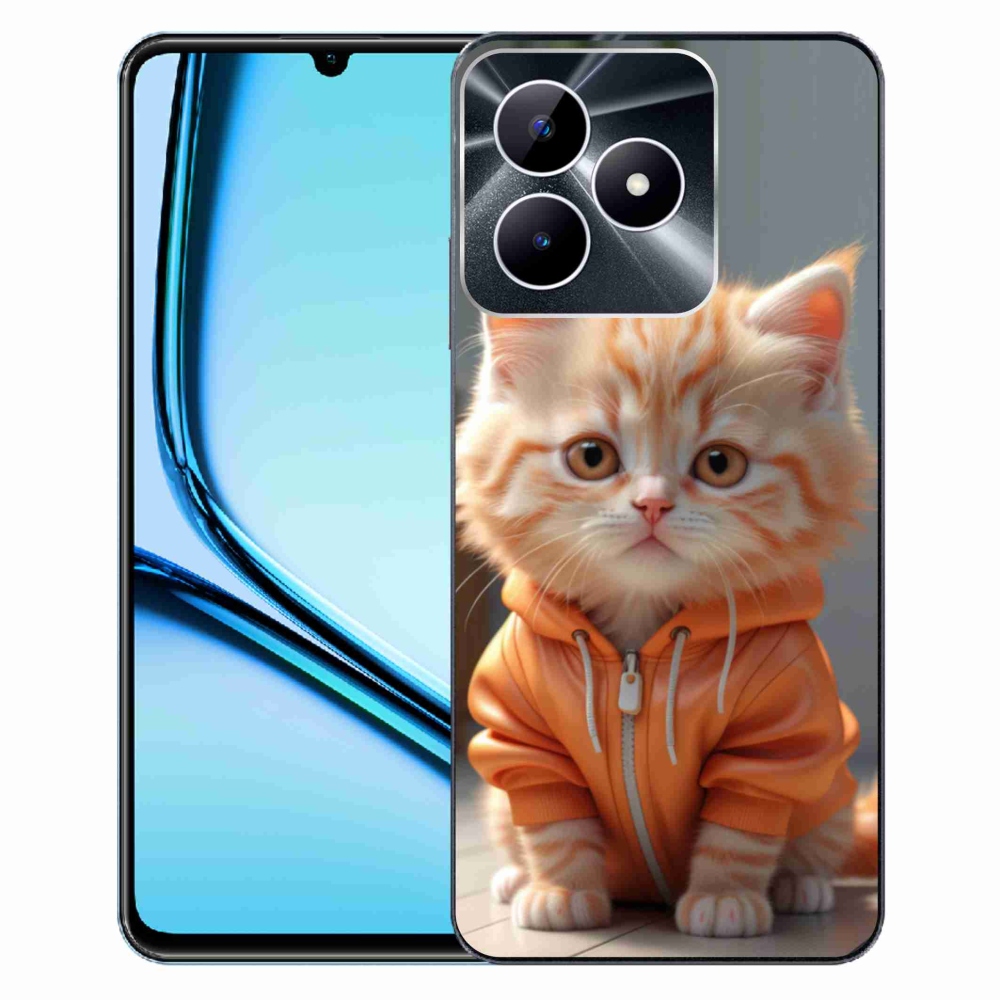 Gélový kryt mmCase na Realme Note 50 - mačiatko v mikine