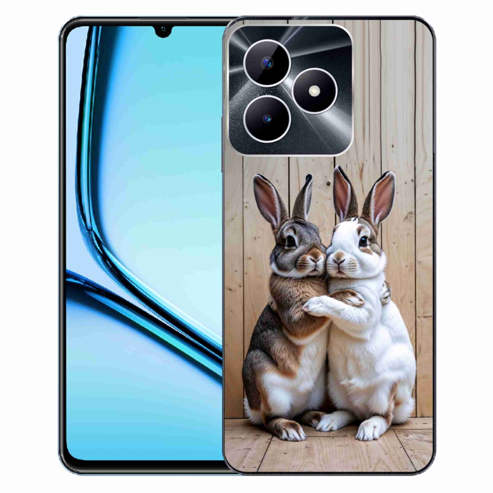 Gélový kryt mmCase na Realme Note 50 - králičie pár