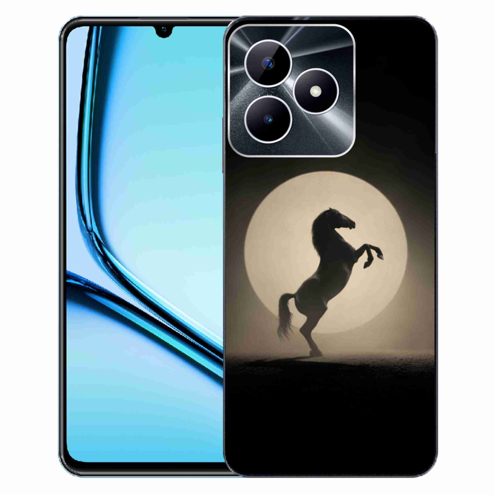 Gélový kryt mmCase na Realme Note 50 - kôň v siluete