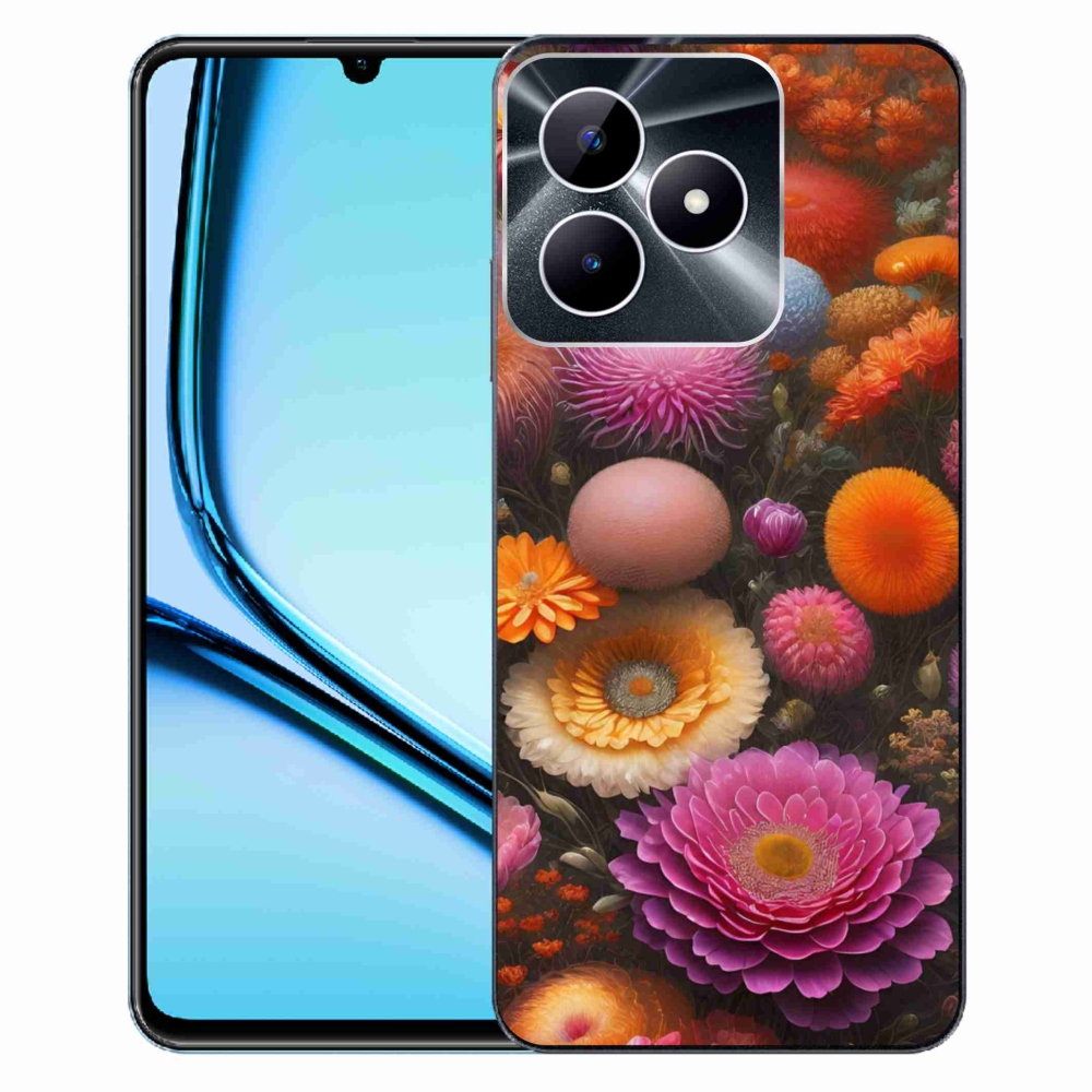 Gélový kryt mmCase na Realme Note 50 - kvetinová kompozícia