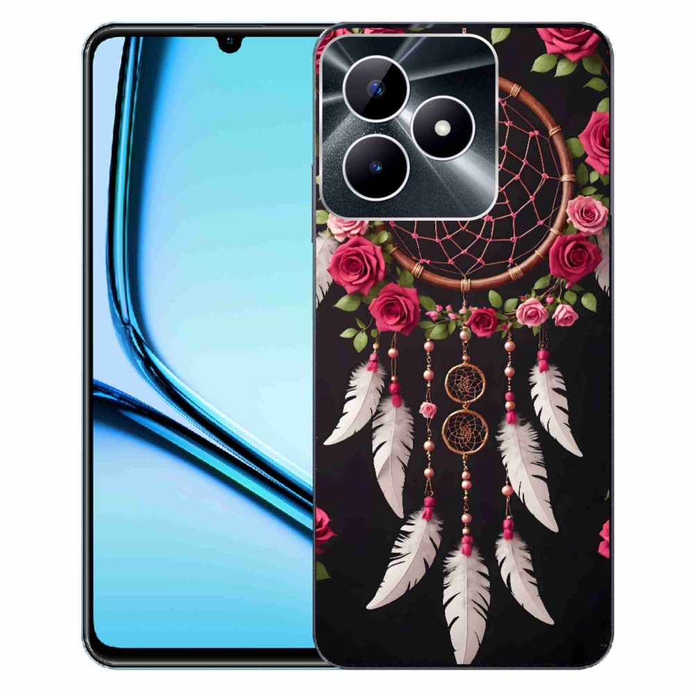 Gélový kryt mmCase na Realme Note 50 - lapač snov s ružami