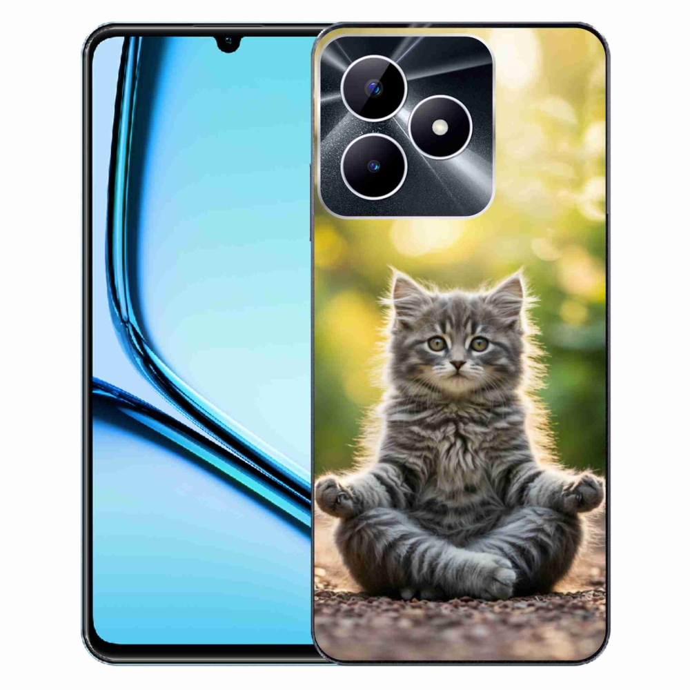Gélový kryt mmCase na Realme Note 50 - meditujúce mačiatko