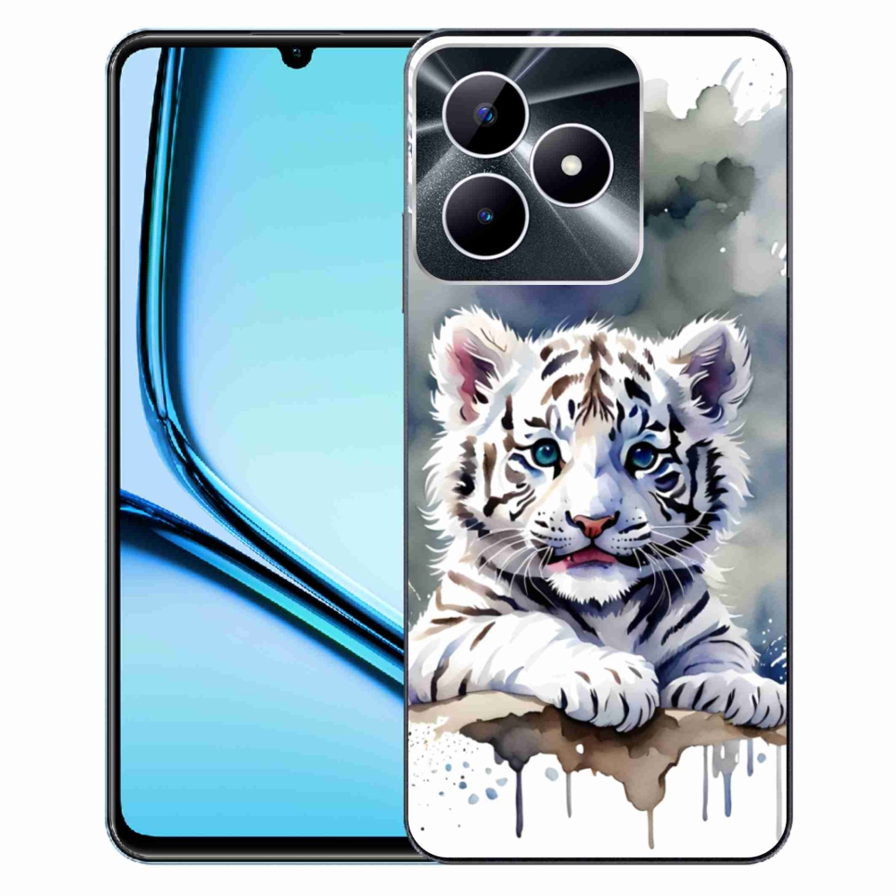 Gélový kryt mmCase na Realme Note 50 - mláďa bieleho tigra
