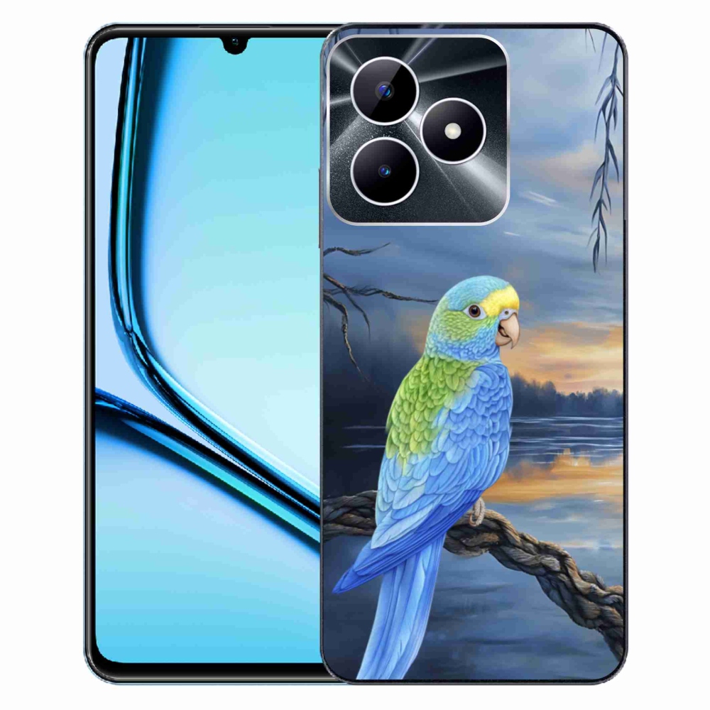 Gélový kryt mmCase na Realme Note 50 - modrý papagáj