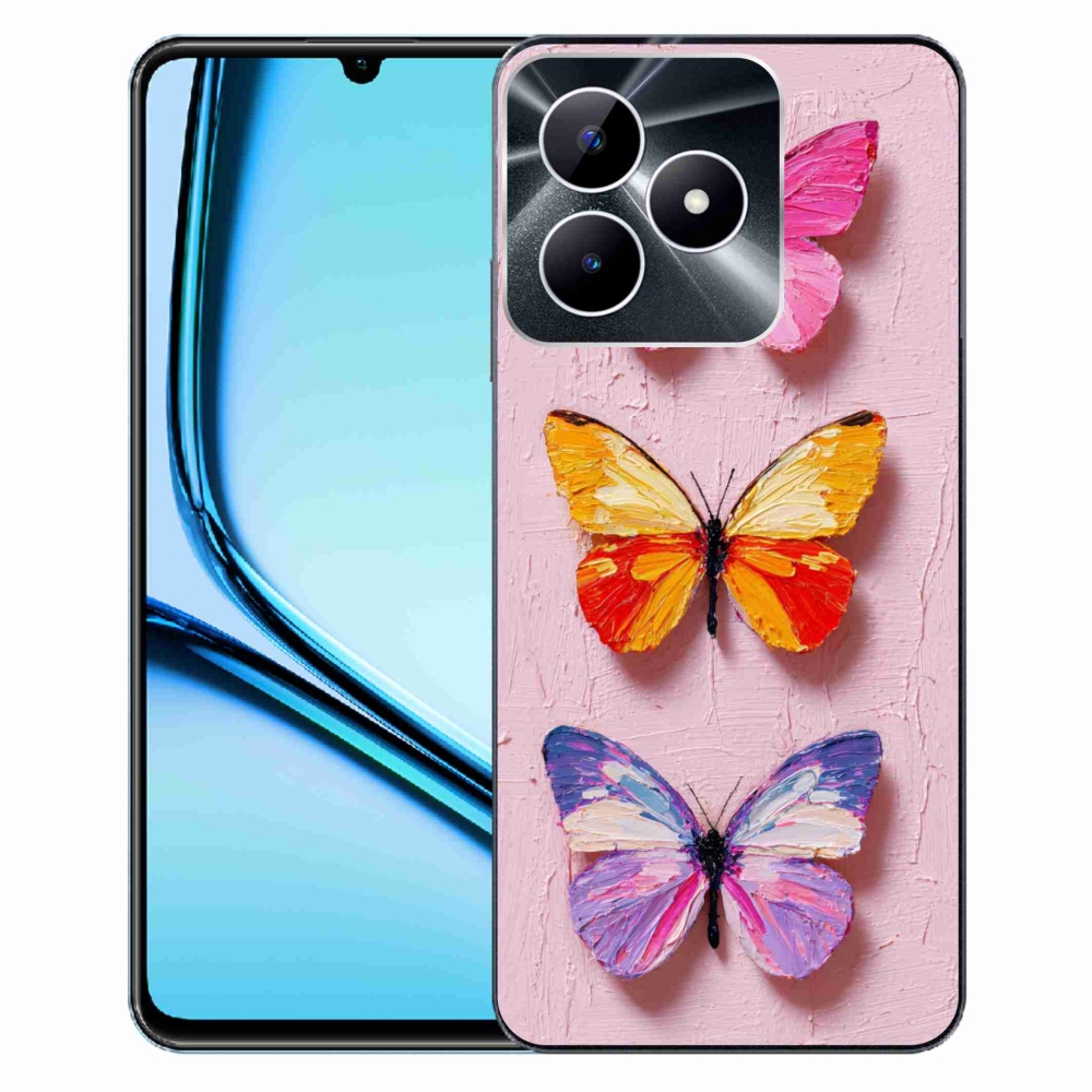 Gélový kryt mmCase na Realme Note 50 - motýlia trojica