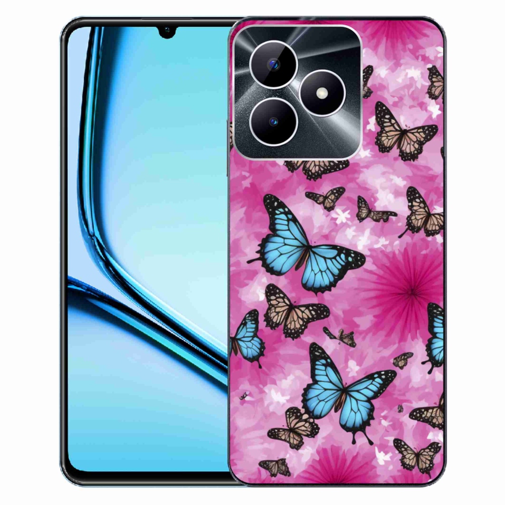 Gélový kryt mmCase na Realme Note 50 - motýlia záhrada