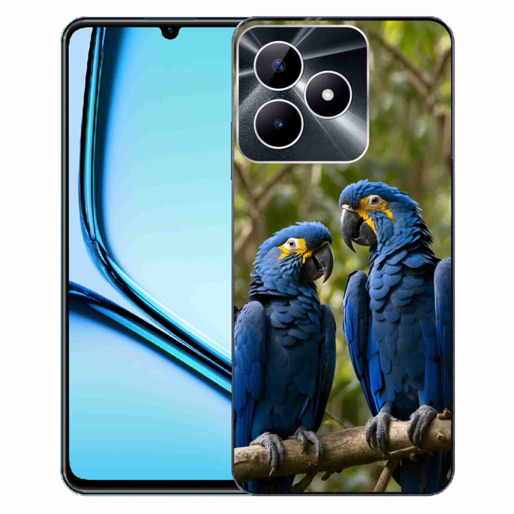 Gélový kryt mmCase na Realme Note 50 - papagájové duo