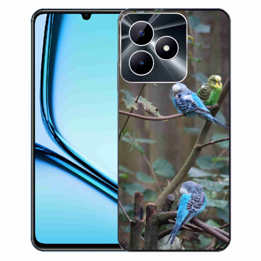Gélový kryt mmCase na Realme Note 50 - papagáje na vetve