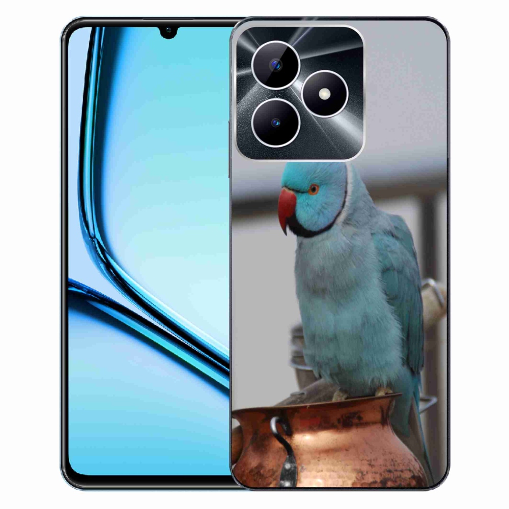 Gélový kryt mmCase na Realme Note 50 - papagáj alender modrý