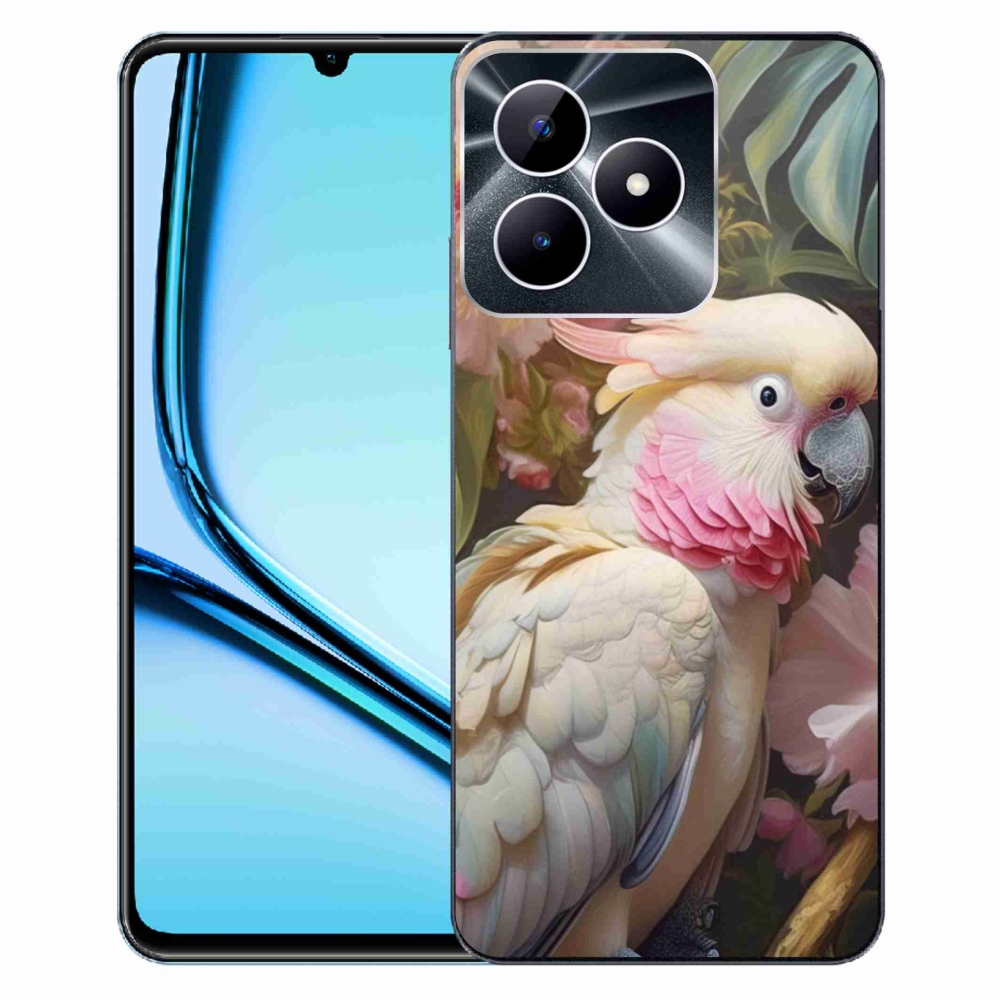 Gélový kryt mmCase na Realme Note 50 - papagáj kakadu ružový 2