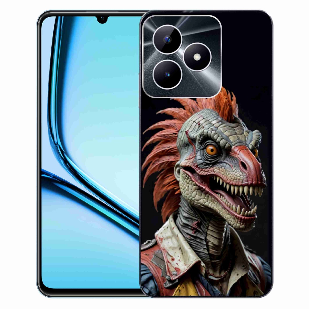 Gélový kryt mmCase na Realme Note 50 - punk dinosaurus