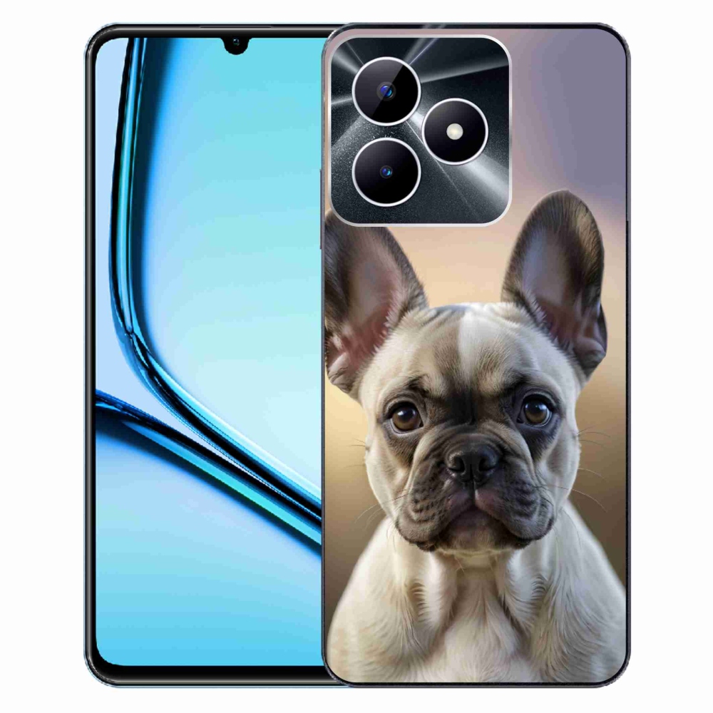 Gélový kryt mmCase na Realme Note 50 - roztomilý francúzsky buldoček